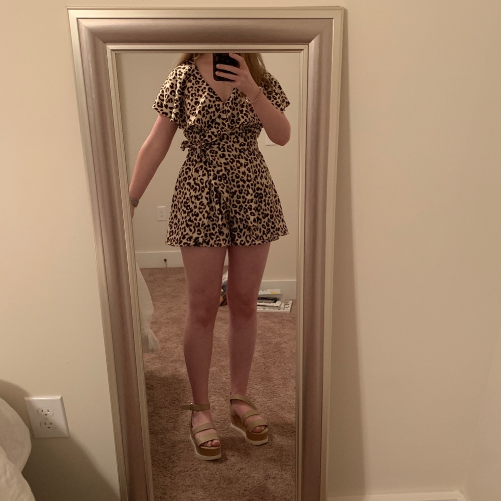 Leopard print romper